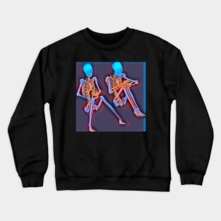 Gossiping skeletons Crewneck Sweatshirt